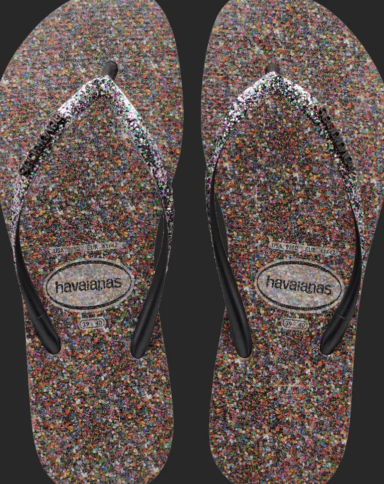 INFRADITO DA MARE DA DONNA HAVAIANAS SLIM CARNAVAL BLACK 4143974 0090