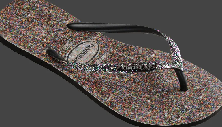 INFRADITO DA MARE DA DONNA HAVAIANAS SLIM CARNAVAL BLACK 4143974 0090