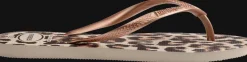 INFRADITO DA MARE DA DONNA HAVAIANAS SLIM ANIMALS BEIGE-ROSE GOLD-DARK BROWN 4103352 9919