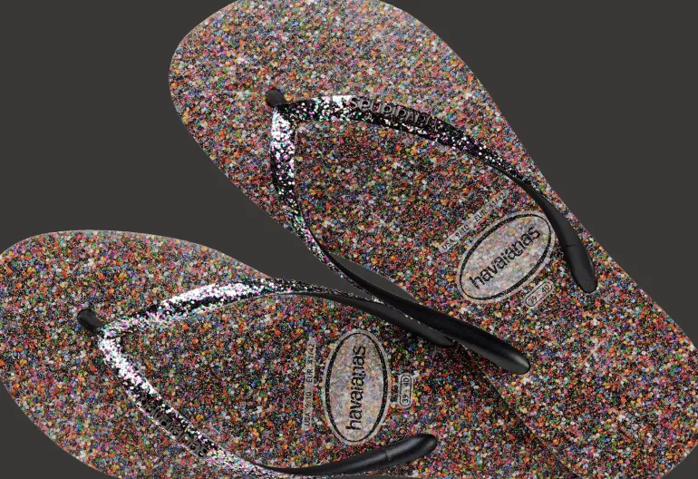 INFRADITO DA MARE DA DONNA HAVAIANAS SLIM CARNAVAL BLACK 4143974 0090