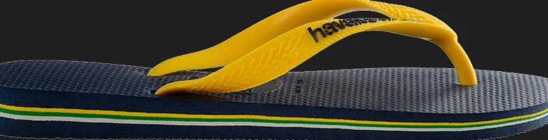 INFRADITO DA MARE UNISEX HAVAIANAS BRASIL LOGO NAVY BLUE-CITRUS YELLOW 4110850 3587
