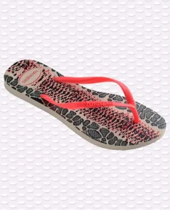 INFRADITO DONNA HAVAIANAS SLIM CON STAMPA ANIMALIER