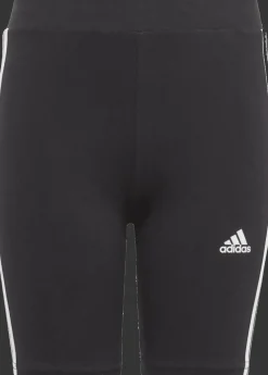 LEGGINGS JUNIOR ADIDAS ESSENTIALS 3-STRIPES COTTON BIKE BLACK / WHITE IC3628