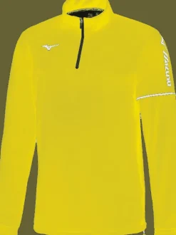 MAGLIA UNISEX MANICA LUNGA MIZUNO TEAM SENDAI TRAINING TOP GIALLO FLUO