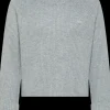MAGLIONE DA DONNA SUN68 ROUND NECK MACRO RIB GRIGIO MEDIO K44240 34