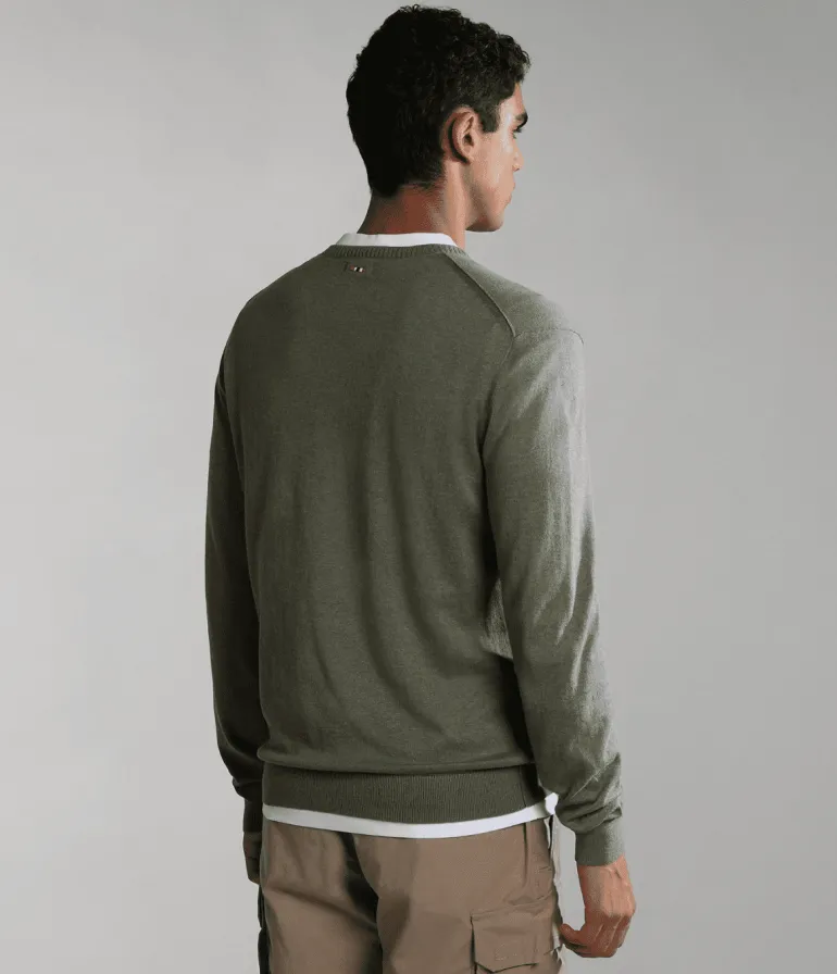 MAGLIONE DA UOMO NAPAPIJRI DECATUR 4 GREEN LICHEN NP0A4GAW GAE