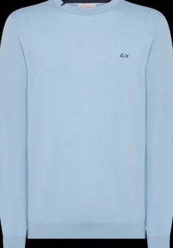 MAGLIONE DA UOMO SUN68 ROUND SOLID SKY BLUE K44101 81