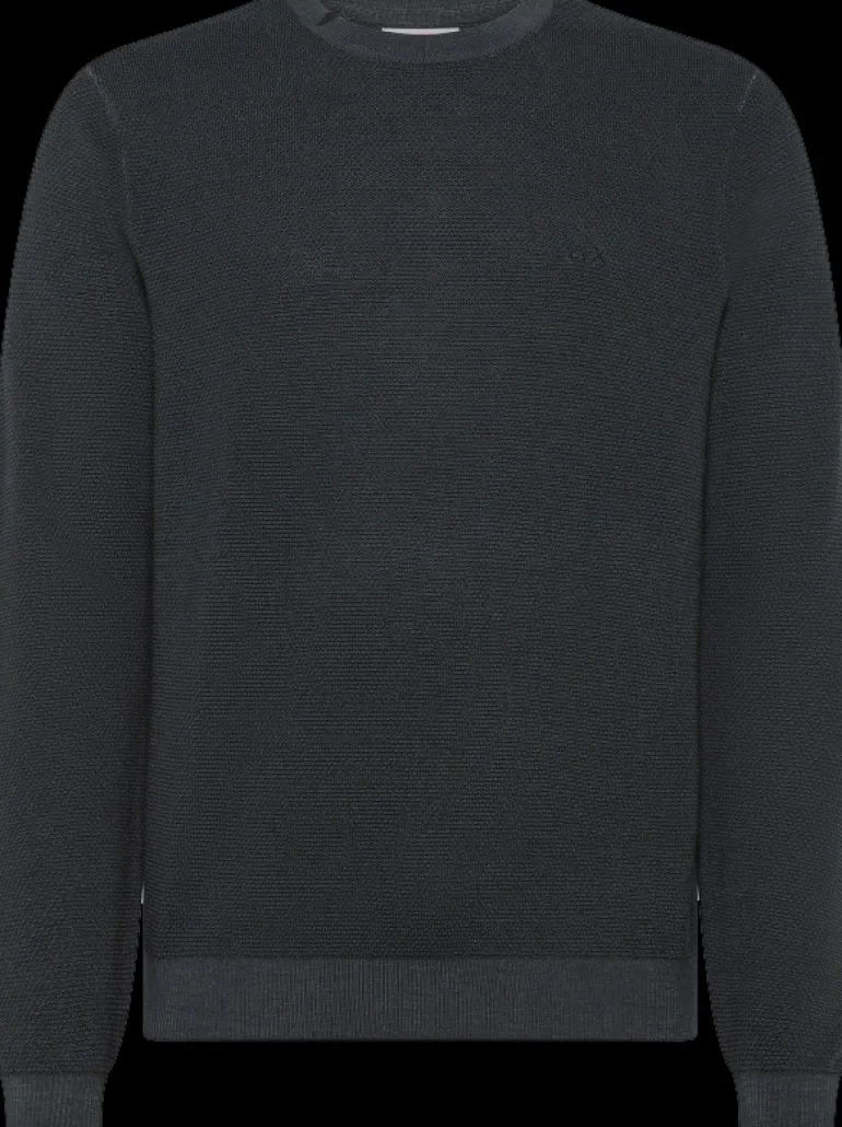 MAGLIONE DA UOMO SUN68 ROUND VINTAGE RICE NERO K44145 11