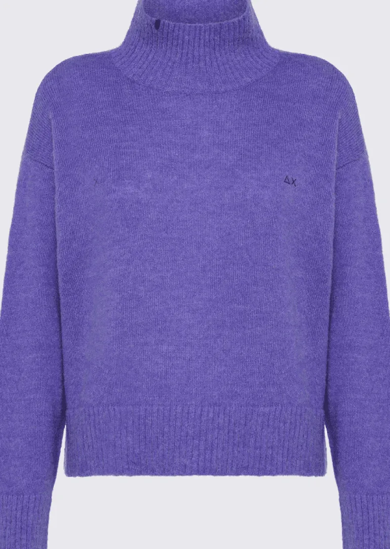 MAGLIONE DA UOMO SUN68 TURLE NECK ALPACA SOLID COLOR DAHLIA K43254 97