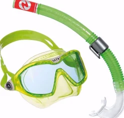 MASCHERA E TUBO JUNIOR AQUASPHERE COMBO MIX VERDE/GIALLO