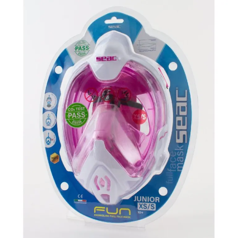 MASCHERA GRANFACCIALE SEAC FUN XS/S SLT/PI BIANCO/ROSA 170-14WP