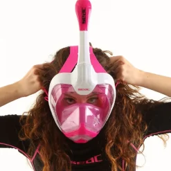MASCHERA GRANFACCIALE SEAC MAGICA S/M SLT/PI BIANCO/ROSA 170-10WP/S