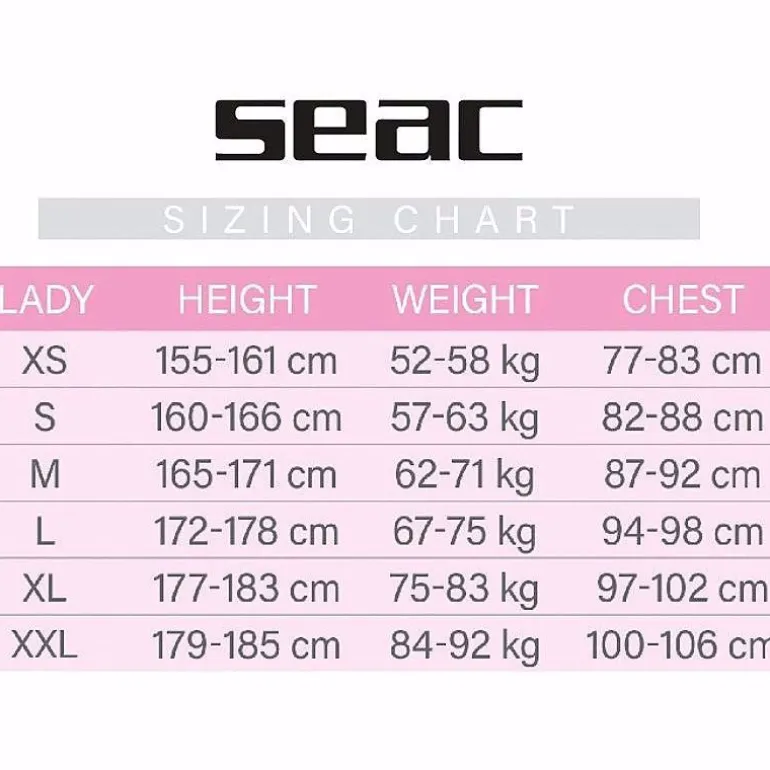 MUTA DA DONNA SEAC SUB MUTA 2,2 LADY NERA-ROSA