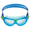 OCCHIALINI AQUASPHERE SEAL KID 2 TURQUOISE BLUE LENSES CLEAR 4340LC