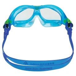 OCCHIALINI AQUASPHERE SEAL KID 2 TURQUOISE BLUE LENSES CLEAR 4340LC