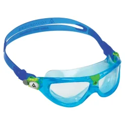 OCCHIALINI AQUASPHERE SEAL KID 2 TURQUOISE BLUE LENSES CLEAR 4340LC