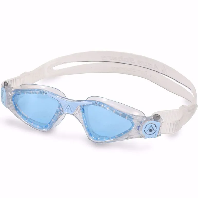 OCCHIALINI DA NUOTO AQUASPHERE KAYENNE SMALL TRASPARENTI CON LENTI AZZURRE