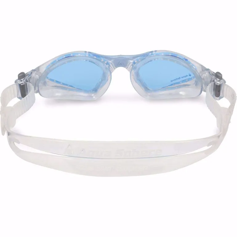 OCCHIALINI DA NUOTO AQUASPHERE KAYENNE SMALL TRASPARENTI CON LENTI AZZURRE