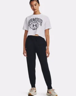 PANTALONE DA TUTA DA DONNA UNDER ARMOUR RIVAL BLACK 1379438 0001