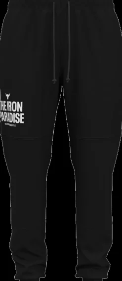 PANTALONE DA TUTA DA UOMO UNDER ARMOUR PROJECT ROCK RIVAL FLC BLACK 1380108 0001
