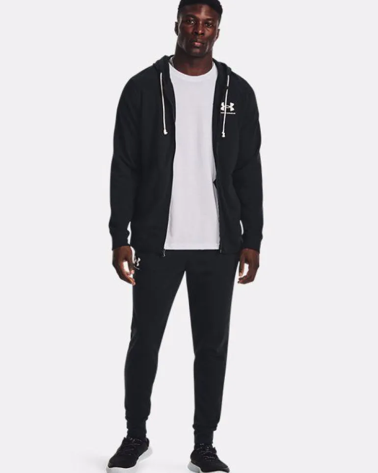 PANTALONE DA TUTA DA UOMO UNDER ARMOUR RIVAL TERRY JOGGER BLACK 1380843 001