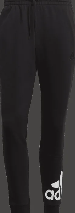 PANTALONI SPORTIVI DA UOMO ADIDAS ESSENTIALS IN FRENCH TERRY NERI CON POLSINO