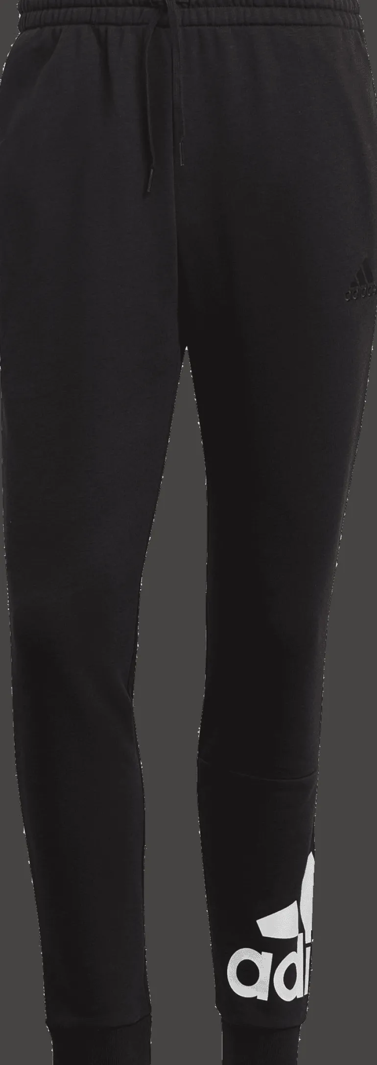 PANTALONI SPORTIVI DA UOMO ADIDAS ESSENTIALS IN FRENCH TERRY NERI CON POLSINO