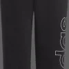 PANTALONI SPORTIVI JUNIOR ADIDAS ESSENTIALS IN FRENCH TERRY NERI CON SCRITTA LATERALE
