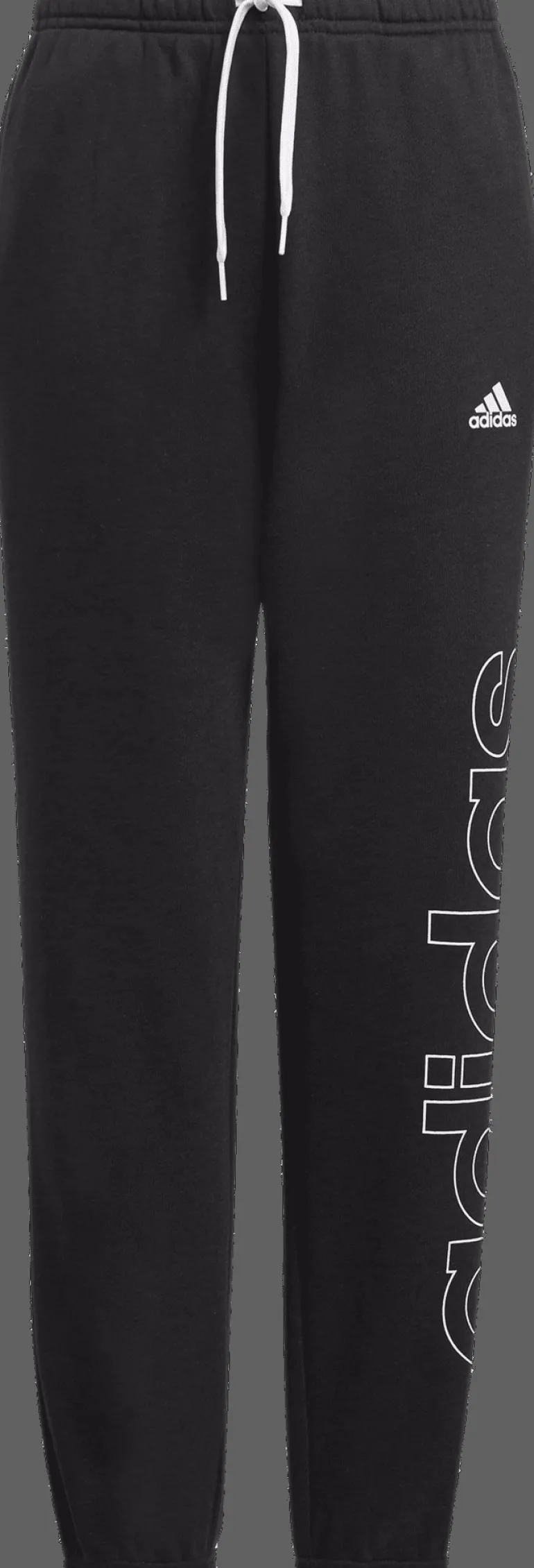 PANTALONI SPORTIVI JUNIOR ADIDAS ESSENTIALS IN FRENCH TERRY NERI CON SCRITTA LATERALE