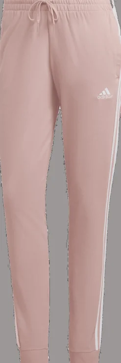 PANTALONI SPRTIVI DA DONNA ADIDAS ESSENTIALS ROSA CON STRISCE BIANCHE