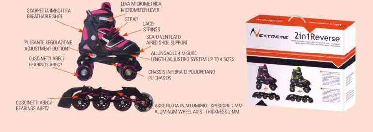 PATTINI 2 IN 1 REVERSE LIME taglia L