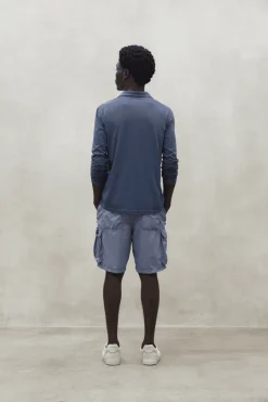 POLO DA UOMO ECOALF ENZOALF LONG SLEEVE POLO LIGHT INDIG MCMGAPOE 168