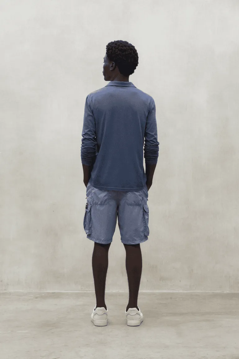 POLO DA UOMO ECOALF ENZOALF LONG SLEEVE POLO LIGHT INDIG MCMGAPOE 168