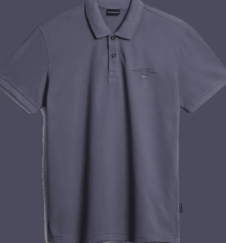 POLO DA UOMO NAPAPIJRI ELBAS 4 BLU GRISAIL B4D NP0A4GDL B4D