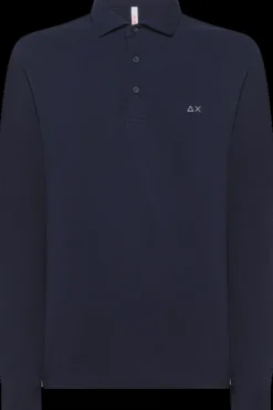 POLO DA UOMO SUN68 COLLAR EL. NAVY BLUE A44108 07