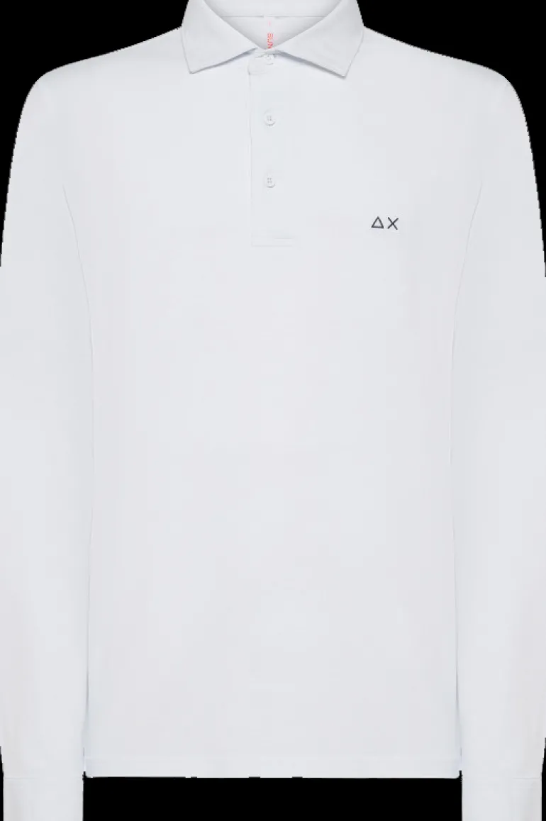 POLO DA UOMO SUN68 COLLAR EL. BIANCO A44108 01