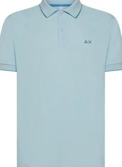 POLO DA UOMO SUN68 SMALL STRIPES ON COLLAR A35110 05