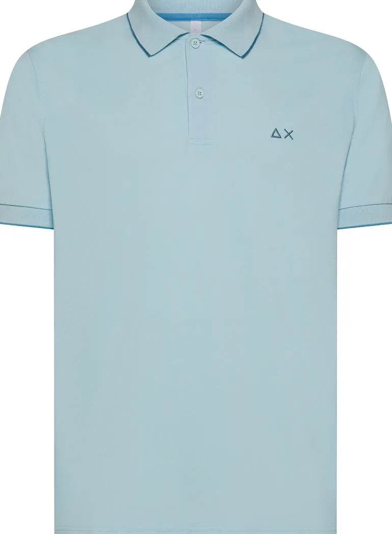 POLO DA UOMO SUN68 SMALL STRIPES ON COLLAR A35110 05