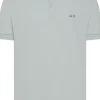 POLO DA UOMO SUN68 SMALL STRIPES ON COLLAR A35110 06