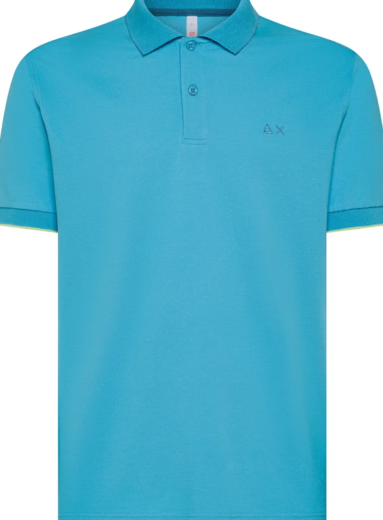 POLO DA UOMO SUN68 SMALL STRIPES ON COLLAR A35110 13