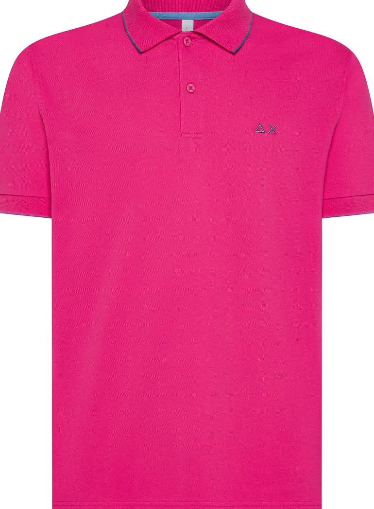 POLO DA UOMO SUN68 SMALL STRIPES ON COLLAR A35110 20