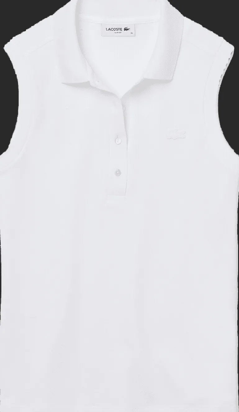 POLO SMANICATA DA DONNA LACOSTE REGULAR FIT PF5445 001