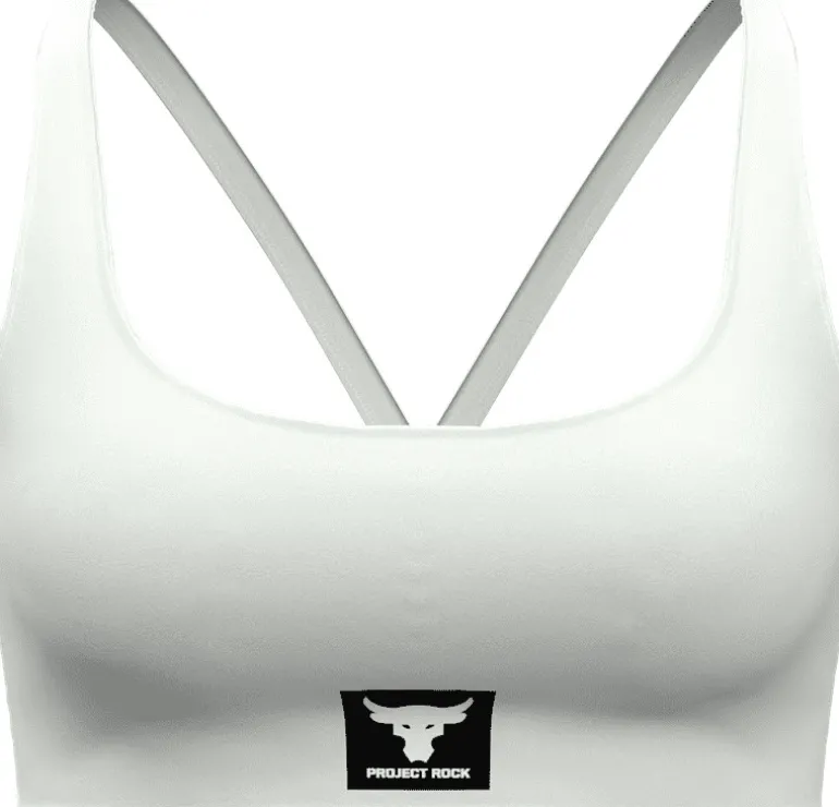 REGGISENO DA DONNA UNDER ARMOUR PROJECT ROCK ALL TRAIN CROSSBACK WHITE CLAY 1380181 0114