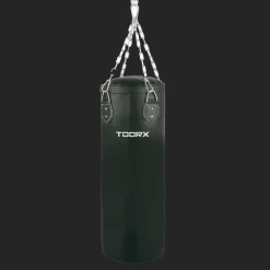 SACCO DA BOXE ECOPELLE NERO TOORX 4 CATENE - 20KG