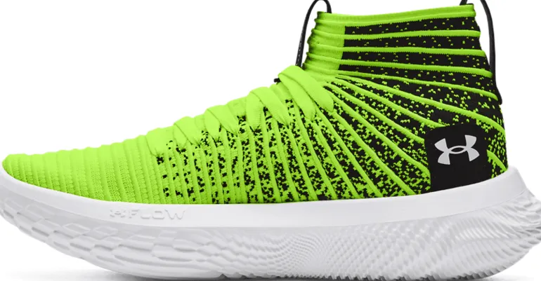 SCARPA DA BASKET UNISEX UNDER ARMOUR FLOFUTR X ELITE LUX HIGH VIS 3024977 300