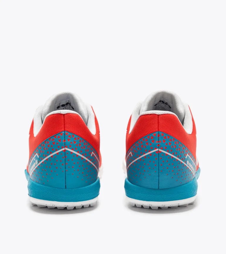 SCARPA DA CALCIO DA UOMO DIADORA PICHICHI 6 TFR FLUO RED/VAPOR BLUE/TILE D0664