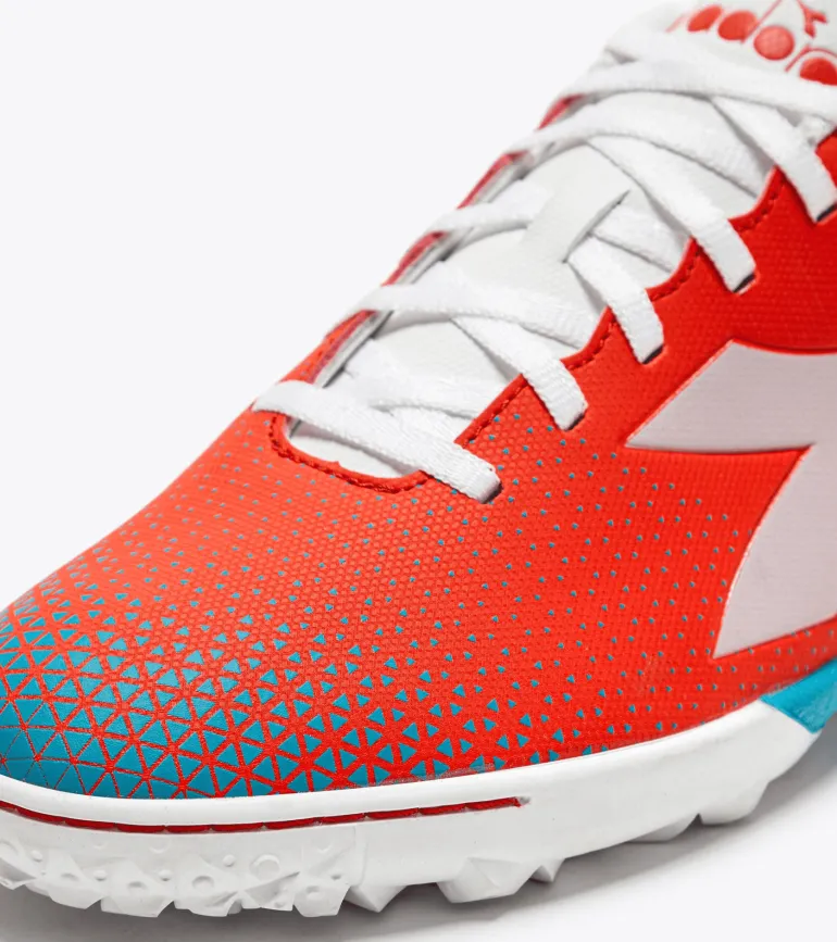 SCARPA DA CALCIO DA UOMO DIADORA PICHICHI 6 TFR FLUO RED/VAPOR BLUE/TILE D0664