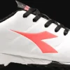 SCARPA DA CALCIO JUNIOR DIADORA PICHICHI 3 TF BIANCA CON LOGO ROSA SALMONE