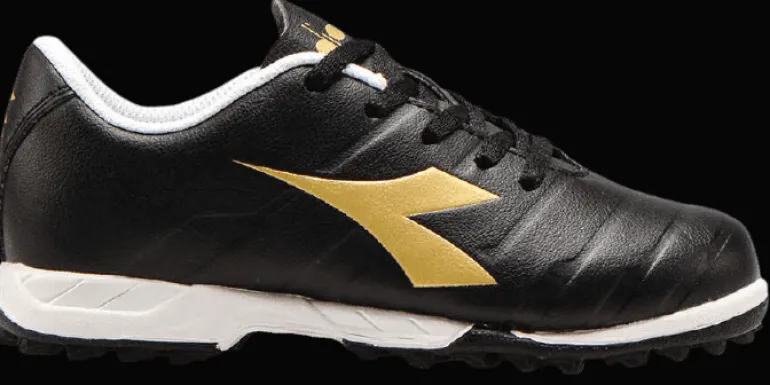 SCARPA DA CALCIO JUNIOR DIADORA PICHICHI 3 TF NERA CON LOGO DORATO