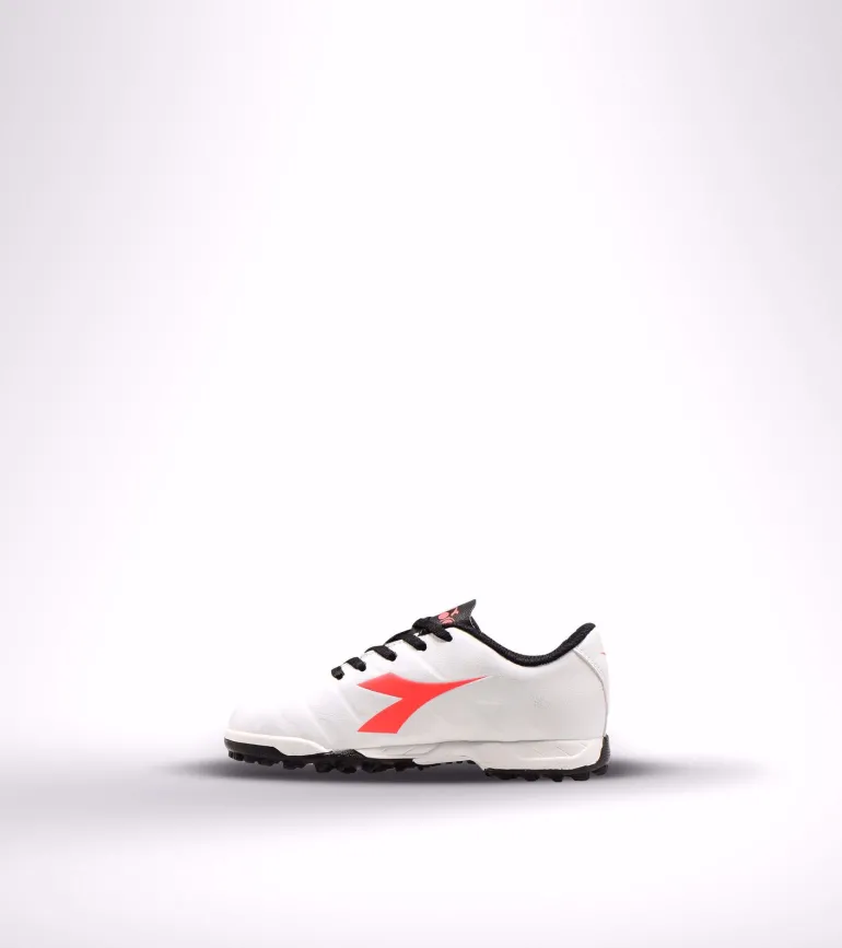 SCARPA DA CALCIO JUNIOR DIADORA PICHICHI 3 TF BIANCA CON LOGO ROSA SALMONE